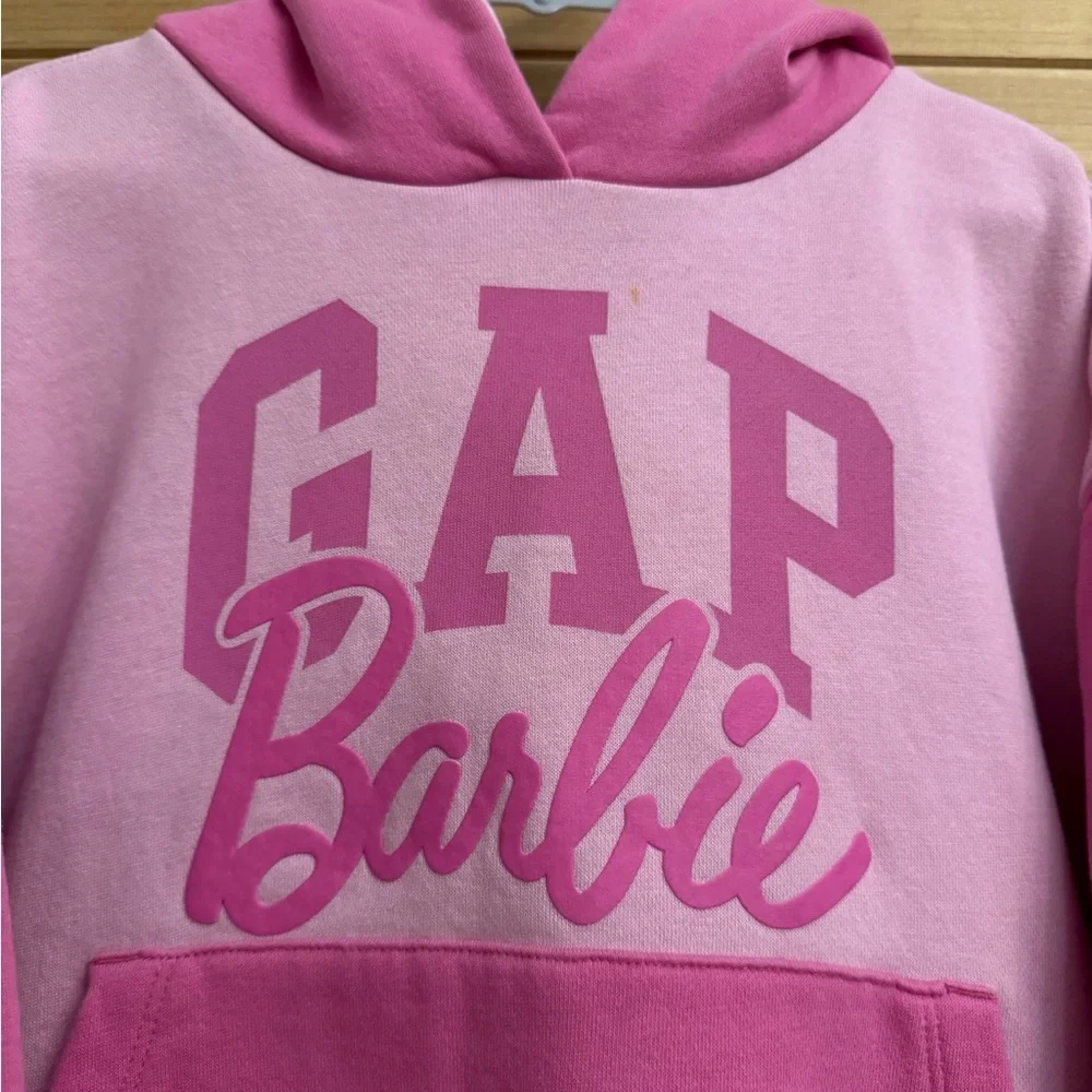 GAP 8/9 Pink Colorblock Barbie Pullover Hoodie Barbiecore Girly Preppy Cozy